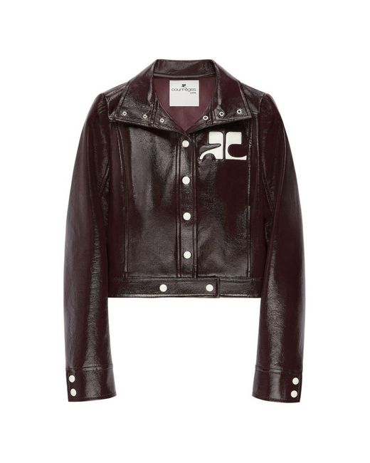 Courreges Brown Re-Edition Vinyl Jacket