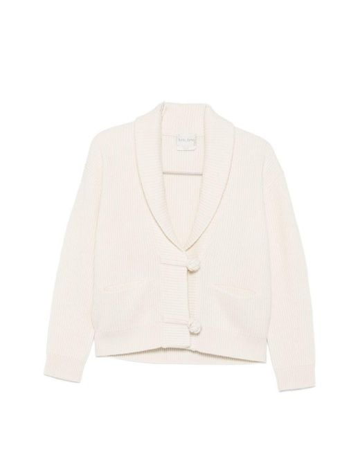 Forte_forte White Cashmere Blend Cardigan