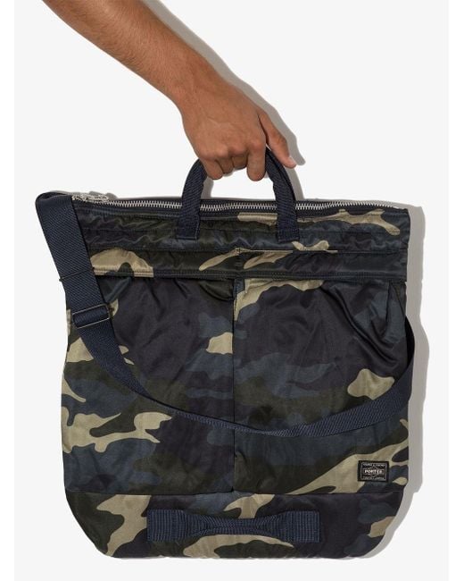 Porter-Yoshida and Co Black Counter Shade Helmet Bag for men