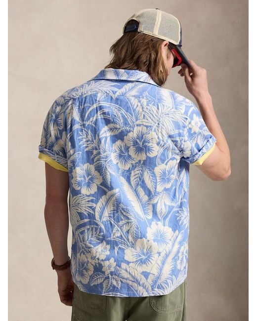 Polo Ralph Lauren Blue Tropical Print Shirt for men