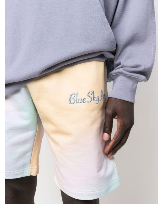 BLUE SKY INN White Embroidered-logo Track Shorts for men