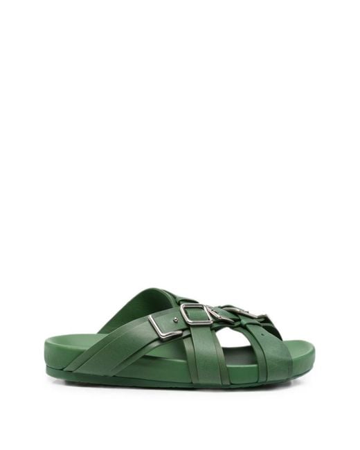 Loewe Green Fussbett Leather Sandals for men