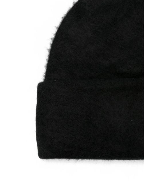 Soft Goat Black Wool Beanie