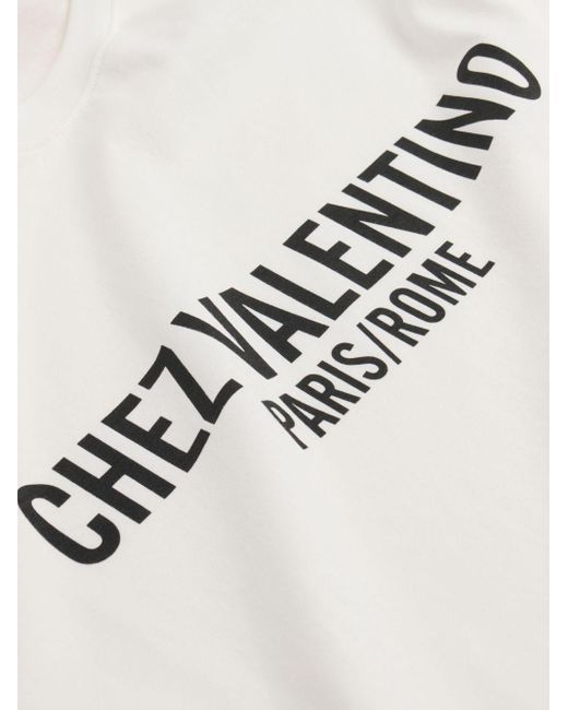 Valentino White Cotton T-Shirt for men