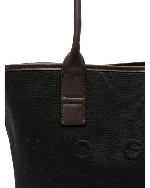 Hogan Black Script Small Shopping Bag