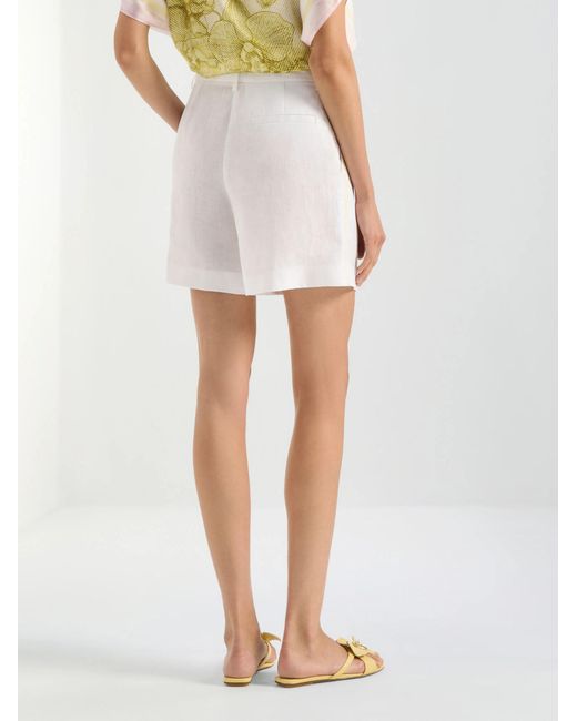 Genny White Linen Shorts