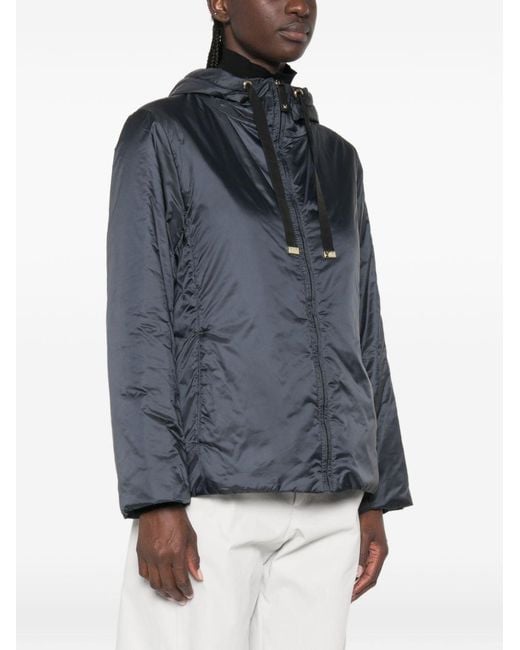 Max Mara Blue Nylon Padded Blouson Jacket