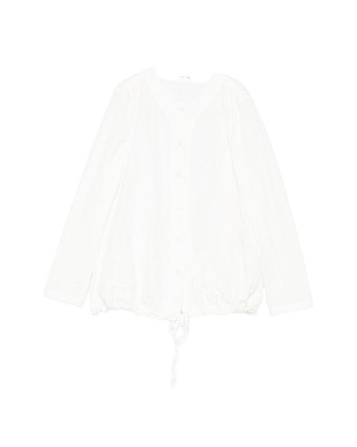 Apuntob White Cotton Blend Jacket