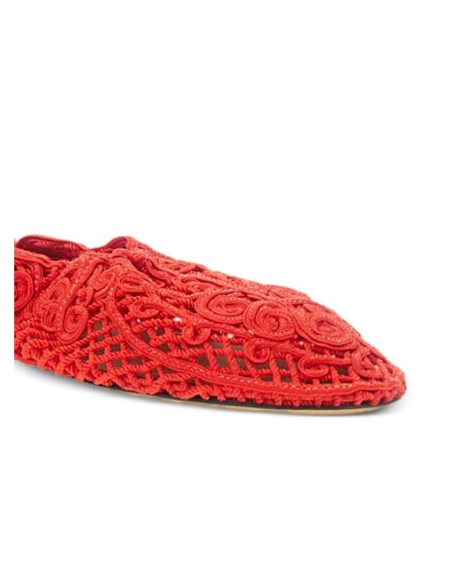 Odissi Red Iris Ballet Flats