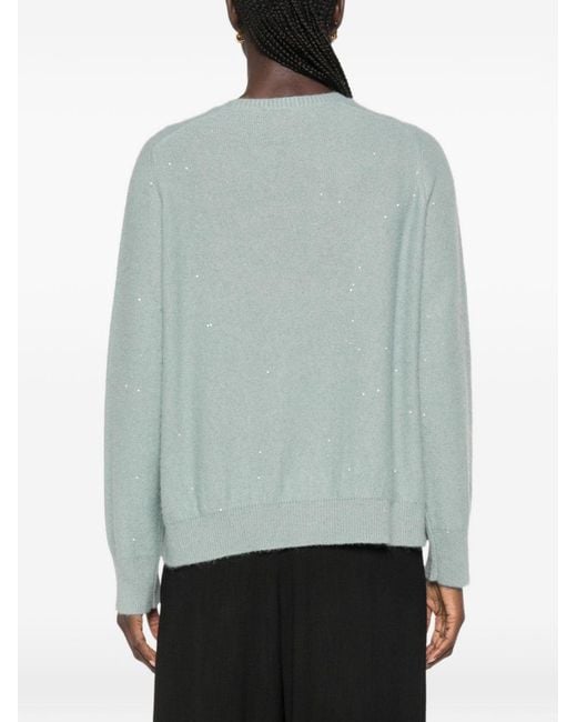 Fabiana Filippi Green Wool And Silk Blend Sweater