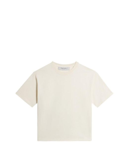 Golden Goose Deluxe Brand White Printed Cotton T-Shirt