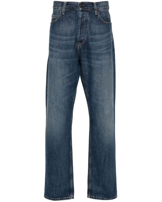 Jeans dritti con vita media Marlow di Carhartt in Blue da Uomo