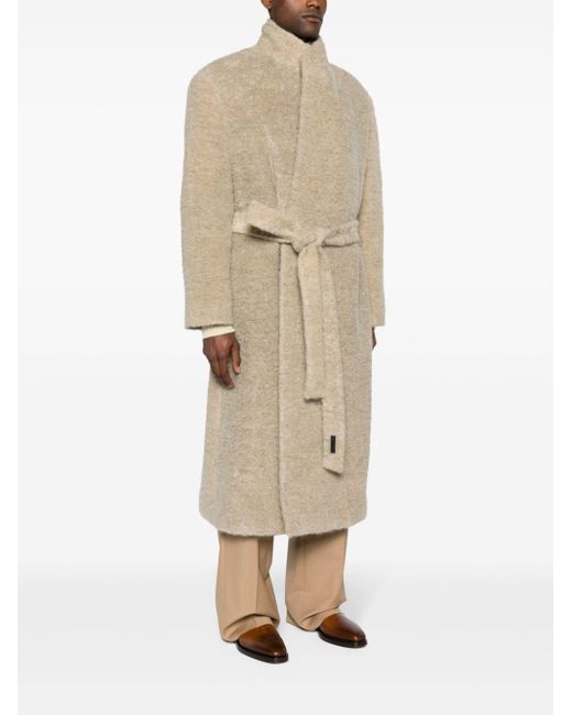 Fear Of God Natural Belted Virgin Wool-blend Coat for men