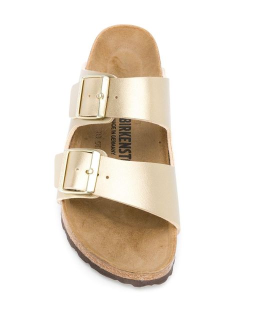 Birkenstock Natural Airzona Birko Flor Leather Sandals