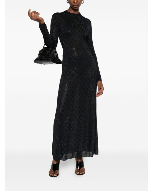Gucci Black Gg Long Dress