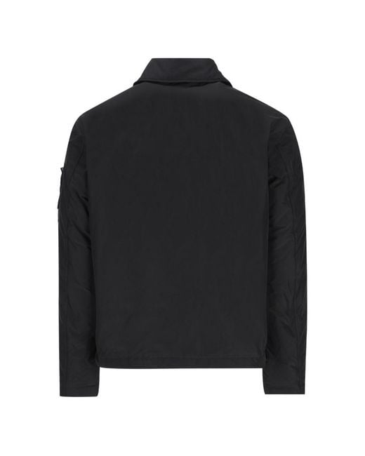 Stone Island Black Logo Blouson Jacket for men