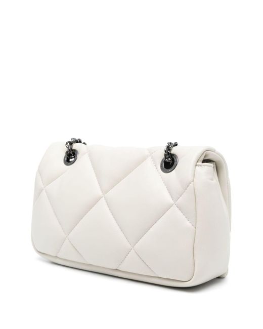 Emporio Armani White Logo-embossed Faux-leather Crossbody Bag