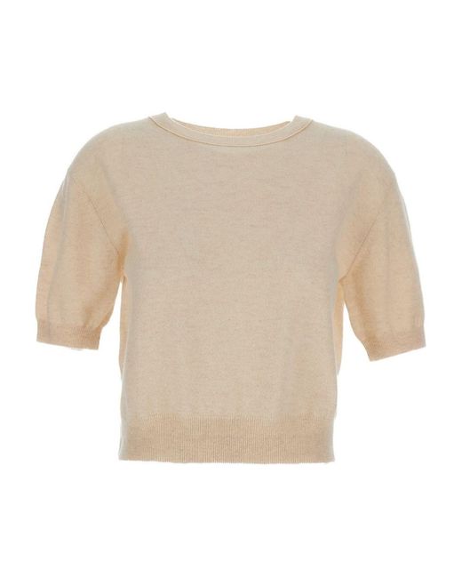 Lisa Yang White Genevra Cashmere Top