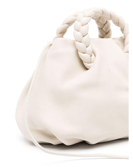 Hereu White Bombon Leather Handbag
