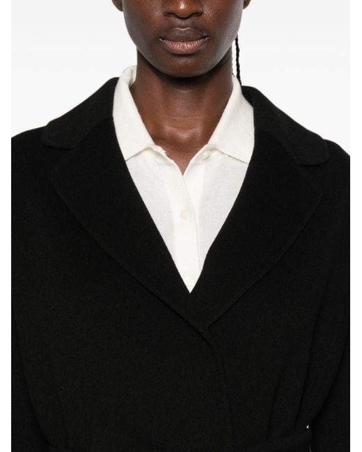 Max Mara Black Wool Midi Coat