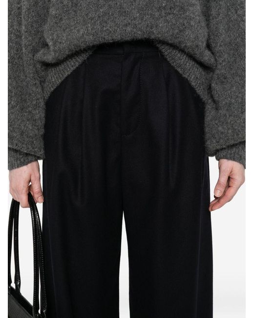 Susanne Bommer Black Silk Blend Trousers