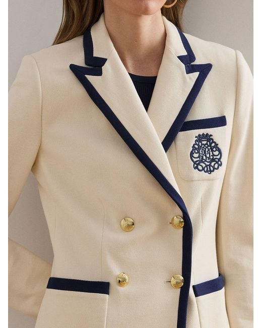 Ralph Lauren Natural Double-Breasted Blazer