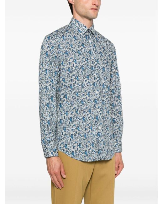 Paul Smith Blue Printed Shirt for men