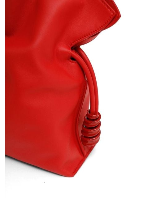 Loewe Red Flamenco Medium Leather Clutch