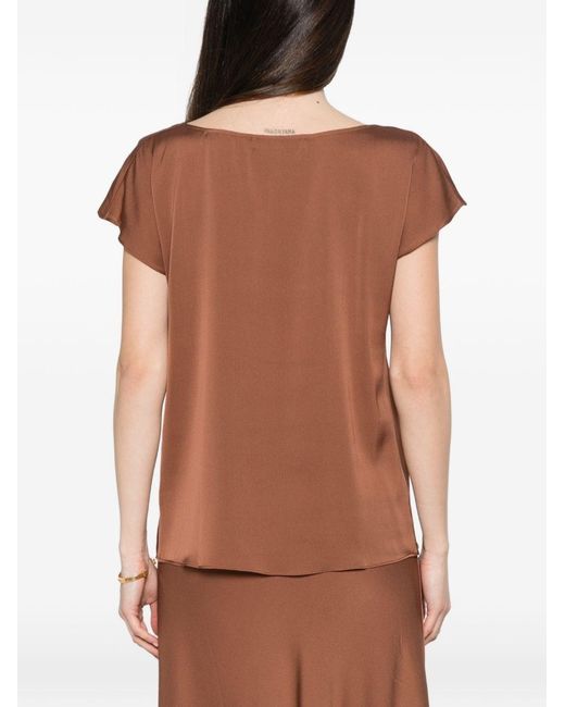 Silk95five Brown Mizner Silk Top