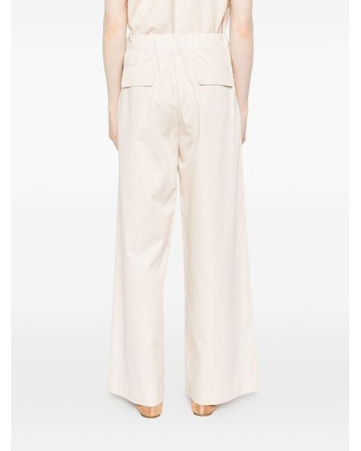 Susanne Bommer White Cotton Wide-Leg Trousers