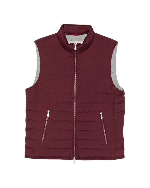 Brunello Cucinelli Purple Down Vest for men