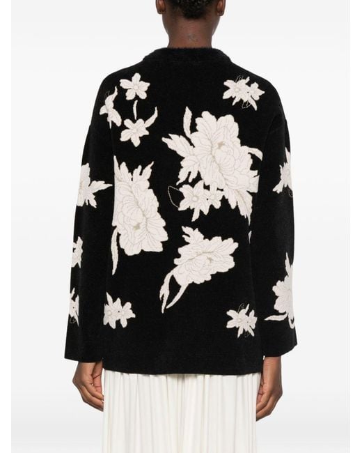 Forte_forte Black Jacquard Cardigan