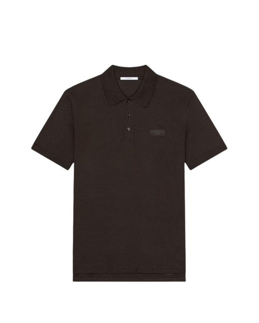 Givenchy Black Logo Cotton Polo Shirt for men