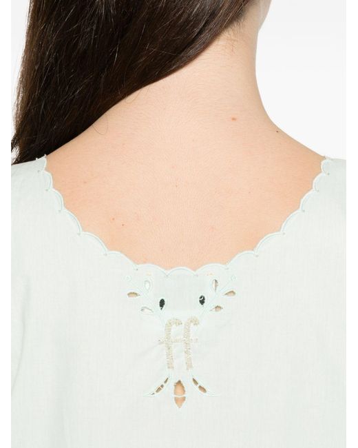 Forte_forte White Embroidered Cotton Top