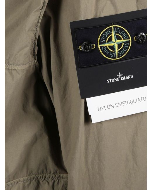 Stone Island Green Parka With Logo for men