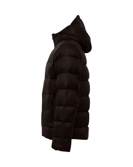Fay Black Double-Zip Hooded Down Jacket for men