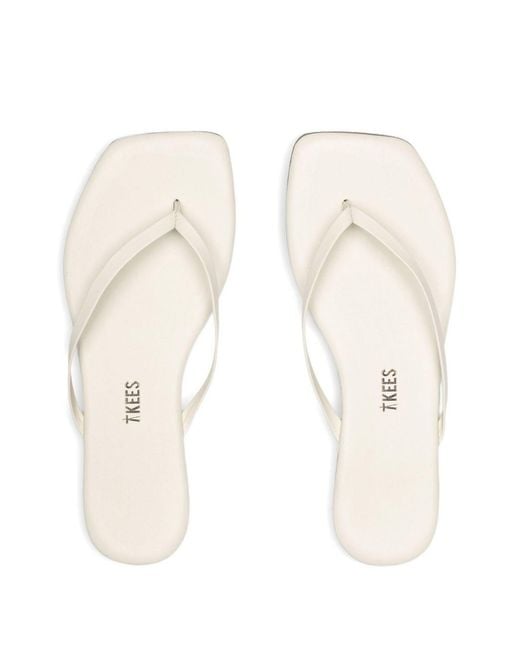 TKEES White Thong Sandals