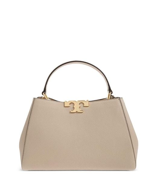 Tory Burch Natural Eleanor Medium Leather Satchel Bag