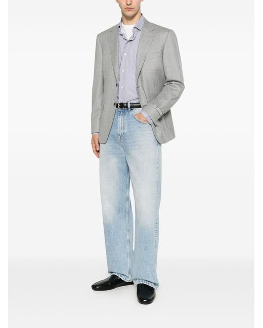Brioni Purple Cotton Shirt for men