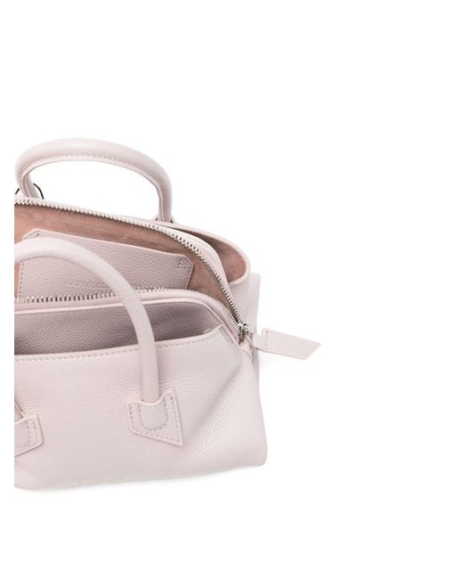 The Attico Pink La Passeggiata Mini Leather Shoulder Bag