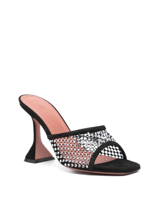 AMINA MUADDI White Lupita Crystal Mules