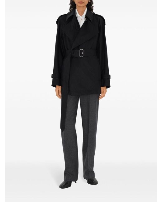 Burberry Black Cotton Trench Coat