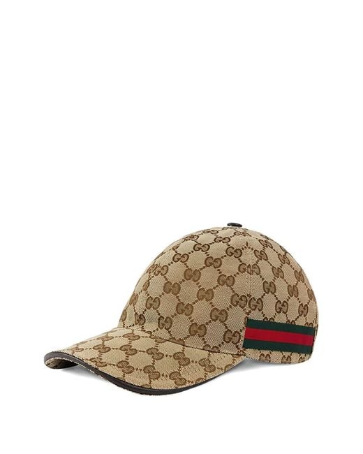 Gucci Natural Web Detail Gg Baseball Cap for men