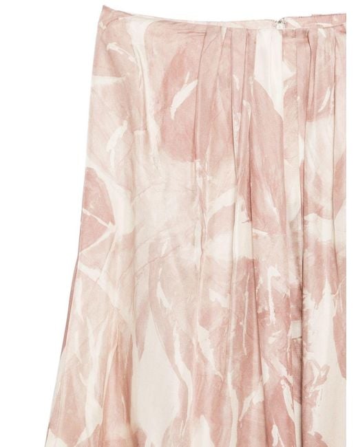 Alysi Pink Silk Long Jumpsuit