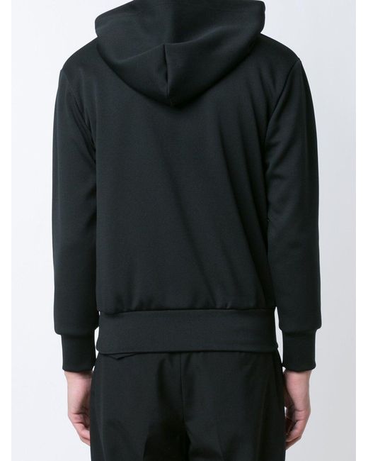 COMME DES GARÇONS PLAY Blue Cotton Zipped Hoodie for men