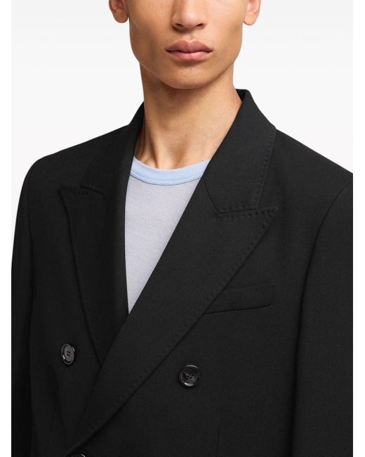 AMI Black Double-breasted Blazer for men