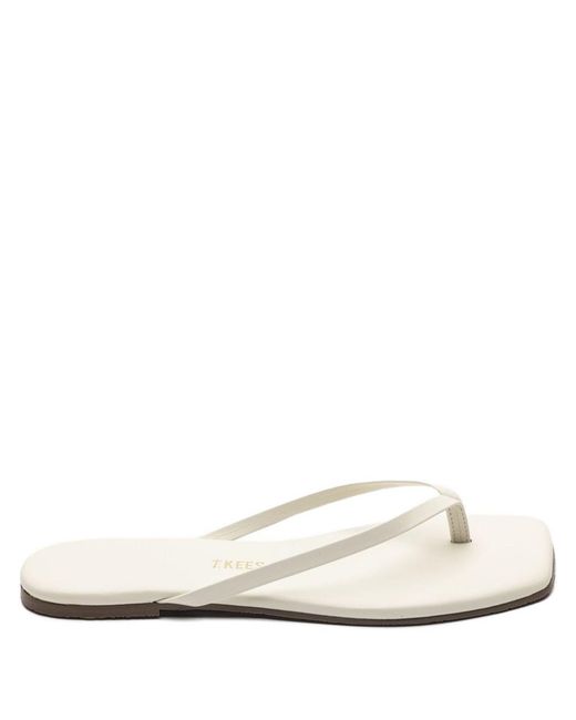 TKEES White Thong Sandals