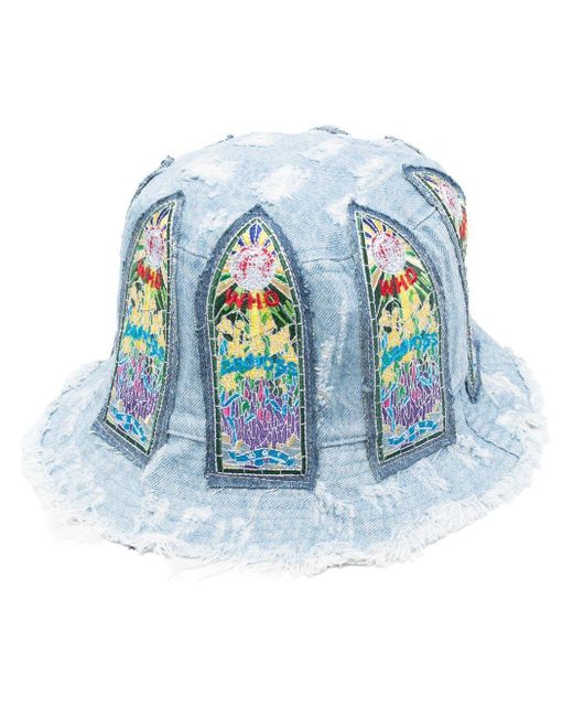 Who Decides War by Ev Bravado Blue Cathedral Bucket Hat
