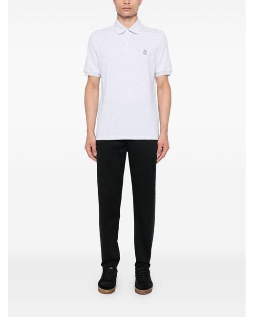Brunello Cucinelli Black Cotton Trousers for men