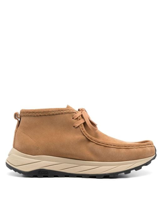 Clarks Brown Wallabee Suede Leather Shoes for men
